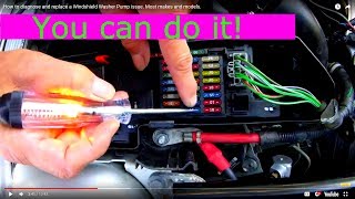 How to diagnose and replace a Windshield Washer Pump on your car [upl. by Kravits]