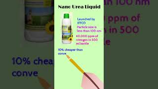 What is Nano Urea  Nano Urea Liquid  Nanotechnology in agriculture shorts youtubeshorts [upl. by Nnylrebma]