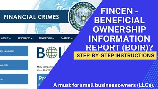 FINCEN  BOIR Step by Step Tutorial [upl. by Eema]