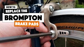 How to replace the Brompton Brake Pads and adjust them [upl. by Heisel515]