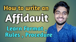 how to write an affidavit format with example [upl. by Olpe]