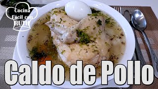 CALDO DE POLLO FÁCIL Y RÁPIDO [upl. by Delcine]