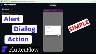 FlutterFlow  Alert Dialog Action [upl. by Juan]