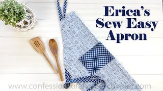 Ericas Sew Easy Adjustable Apron  TUTORIAL [upl. by Faith]