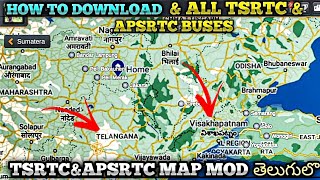 How to download APSRTC amp TSRTC map mod with all buses in telugu [upl. by Annavaj]