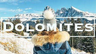 Beautiful Italian DOLOMITES in winter 2018  Dolomites skiing [upl. by Fagaly]