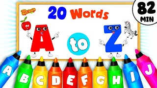 A to Z 20 Words  A to Z Words  A to Z Words in English  20 Words from Each Alphabet  Alphabet [upl. by Oirramed]