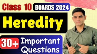 Heredity Class 10 Science  Most Important Questions for Boards 2024  Class 10 Science  Biology [upl. by Ardnola926]