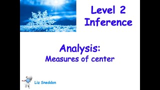 level 2 inference measures of centre [upl. by Eenet]