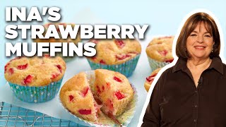 Ina Gartens Strawberry Muffins  Barefoot Contessa  Food Network [upl. by Niveb333]