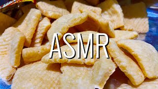 ASMR Munching crunchy Oishi Cracklings Salt and vinegar crackers [upl. by O'Driscoll]