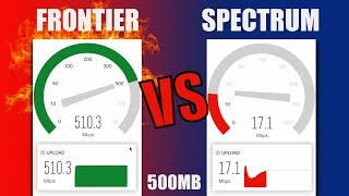 Frontier Fiber VS Spectrum Cable Internet REAL CUSTOMER SPEED TEST [upl. by Retsek501]