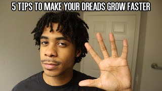 HOW TO MAKE YOUR DREADS GROW FASTER  5 TIPS [upl. by Philina]