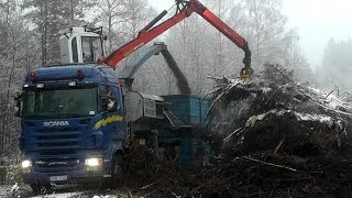 Scania R500 8x4 With Bruks Wood Chipper [upl. by Josepha]