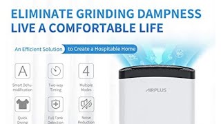 AIRPLUS 30 Pints Dehumidifier for Medium Spaces and Basements AP1907 [upl. by Dmitri160]