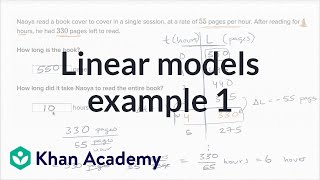 Linear models example 1  Algebra I  Khan Academy [upl. by Meredi]