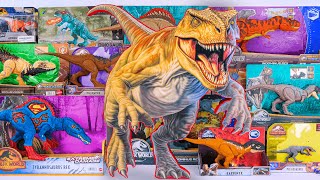 Jurassic World Dinosaur Unboxing Review ASMR  Light Giant TRex CarnotaurusTriceratops [upl. by Lander995]