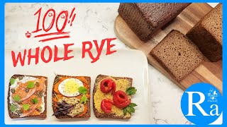 100 Whole Rye Sourdough Bread Recipe You Will Love Only Whole Rye and Water [upl. by Wynnie]