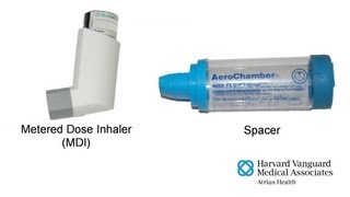 Using a Metered Dose Inhaler MDI with a Spacer [upl. by Ehr665]