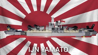 LEGO IJN Yamato Battleship Tutorial MOC [upl. by Ihana]