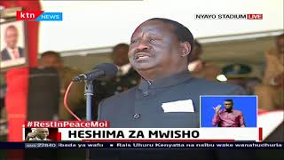 Raila Odinga pays tribute to Former President Moi [upl. by Alric651]