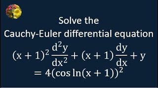 CauchyEuler differential equation [upl. by Phillada]