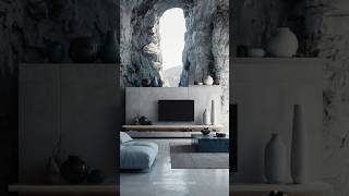 Cozy Cliff House with Minimalist Interior shortsfeed [upl. by Simah]