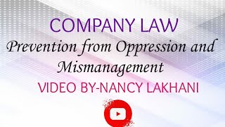 Prevention from Oppression and Mismanagement Bcom 2nd year KUK COMPANY LAW by Nancy Lakhani [upl. by Patsis]