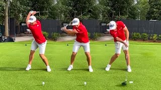 Viktor Hovland Golf Swing  DRIVER SEQUENCE  Full Speed  SLOW MOTION [upl. by Rfinnej]