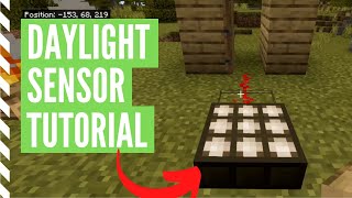 How To Make And Use A DAYLIGHT SENSOR Minecraft Daylight Sensor Tutorial [upl. by Natala659]