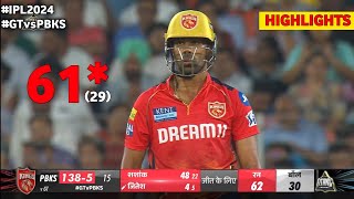 Shashank Singh Batting Today 6129 Video  shashank singh batting  gt vs pbks ipl highlights 2024 [upl. by Orran]