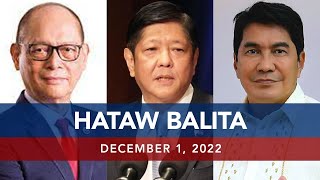 UNTV Hataw Balita Pilipinas  December 1 2022 [upl. by Bikales]