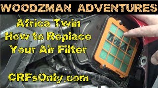 Honda Africa Twin  How to Replace the Air Filters  Twin Air CRFs Only [upl. by Eilyab]