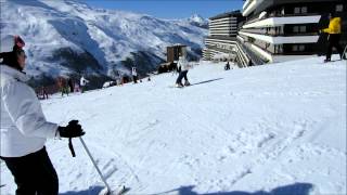 Skiing back to Les Menuires [upl. by Lynelle]