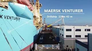 Maersk Venturer Drillship at Hidramar Group facilities [upl. by Ahsienak]