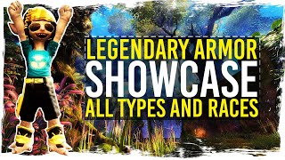 Guild Wars 2  Legendary Armor Showcase  All Types  Races  Genders [upl. by Herring]