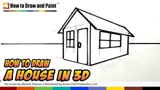 How to Draw a House in 3D for Kids  Art for Kids  Easy Things to Draw  MAT [upl. by Vincelette451]