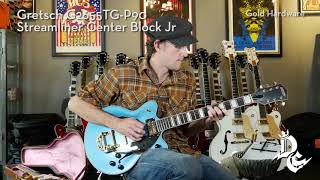 DG  Gretsch G2655TG Limited Edition Streamliner Center Block Jr P90 Riviera Blue Satin [upl. by Gerianna627]