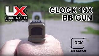 GLOCK 19X BB Gun Air Pistol Features and Shooting  Umarex Airguns [upl. by Eiblehs]