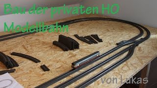 Schienen nach Gleisplan verlegen  Bau einer Märklin H0 Modellbahnanlage von Lukas 04 [upl. by Goraud]