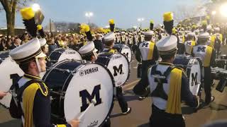 Michigan Marching Band 2022 Michigan State Game Parade to Stadium [upl. by Oinolopa]