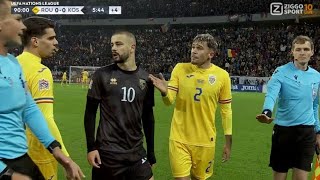 Romania vs Kosovo  00  The match was stopped because kosovo player racism  Nations League 2024 [upl. by Khudari899]