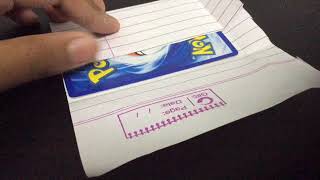 How to make a paper Pokemon card sleeve [upl. by Atinnor]