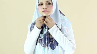 Hijab Tutorial Satin Silk Square Scarf [upl. by Waldos]