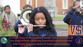 VSU’s Trojan Explosion Marching Band Performs at the Courthouse Green February 21 2024 [upl. by Aynatahs616]