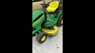 How to remove the deck on a John Deere LA 115 [upl. by Eivla]