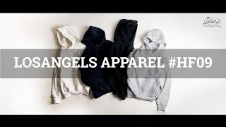 【サイズ別フィット比較】 LOSANGELS APPAREL ロサンゼルスアパレル HF09 14オンス ヘビーフリース プルオーバーフード スウェット パーカー アメリカ製 MADE IN USA [upl. by Kcor]