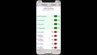 TroopWebHost Mobile App 10  Take Attendance [upl. by Eidnil]