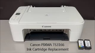 Canon PIXMA TS3166 Ink Cartridge Replacement [upl. by Ariad]