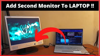 How To Connect Laptop To Monitor With VGA Cable [upl. by Notlem]